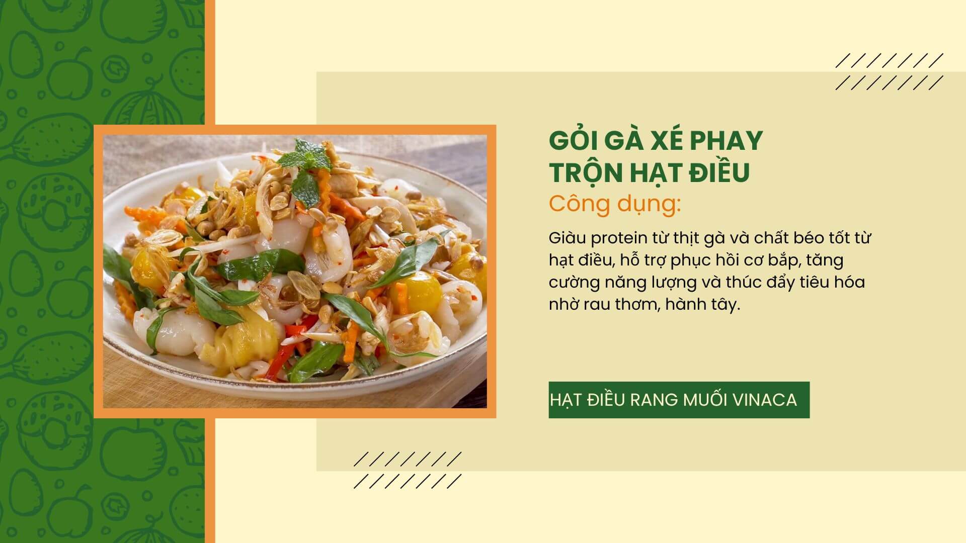 7 Cách chế biến Hạt điều vào món ăn Việt Gỏi gà xé phay trộn hạt điều